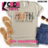 DTF Transfer - DTF001923 Faith Over Fear Lightning Bolt