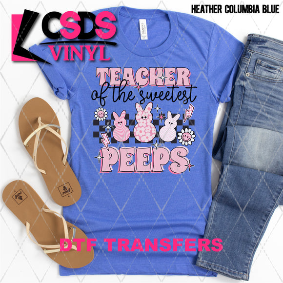 DTF Transfer - DTF001975 Pink Teacher of the Sweetest Peeps