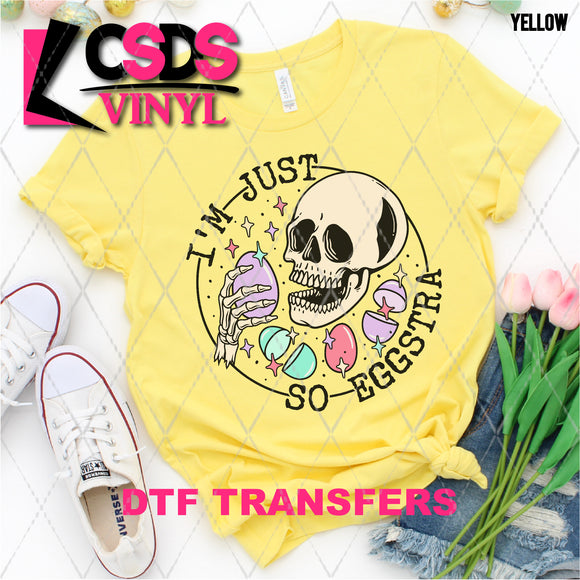 DTF Transfer - DTF001993 I'm just so Eggstra Skull
