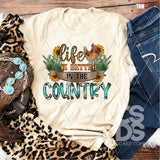 DTF Transfer - DTF001998 Life is Better in the Country Chicken