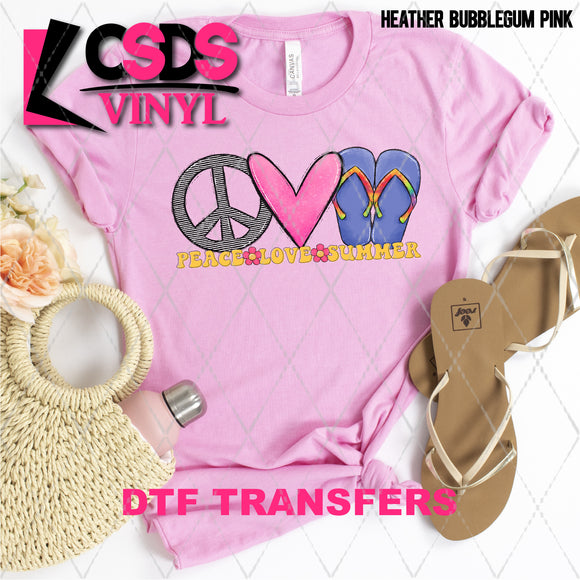 DTF Transfer - DTF002026 Peace Heart Summer Sandals