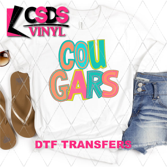 DTF Transfer - DTF002104 Moodle Word Cougars