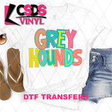 DTF Transfer - DTF002130 Moodle Word Grey Hounds