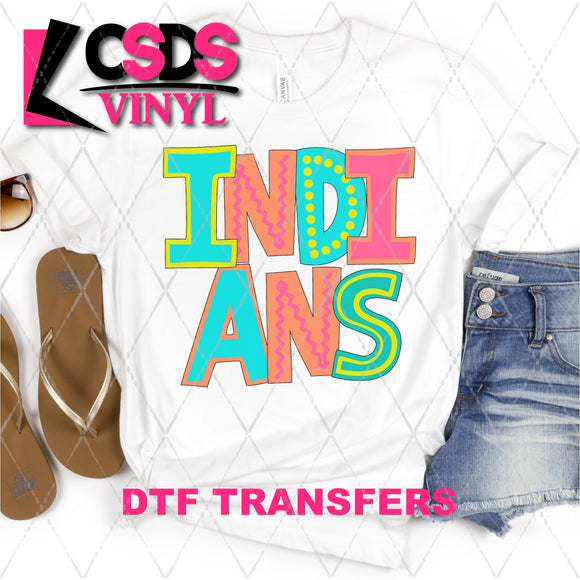 DTF Transfer - DTF002135 Moodle Word Indians