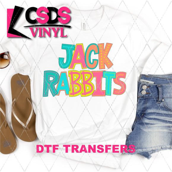 DTF Transfer - DTF002138 Moodle Word Jack Rabbits