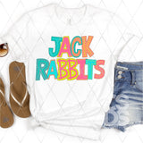 DTF Transfer - DTF002138 Moodle Word Jack Rabbits