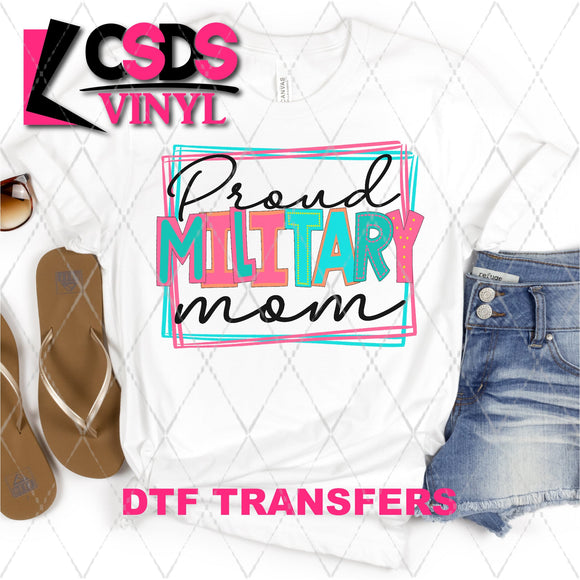 DTF Transfer - DTF002179 Moodle Word Proud Military Mom