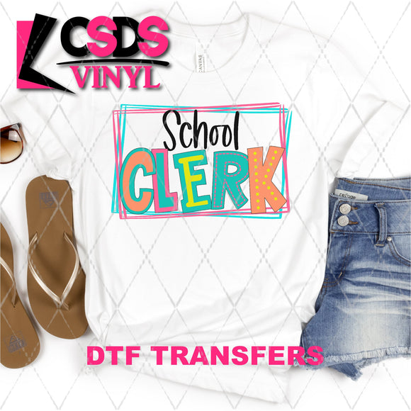 DTF Transfer - DTF002196 Moodle Word School Clerk