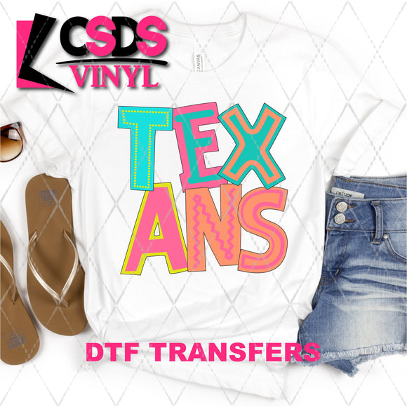 DTF Transfer - DTF002213 Moodle Word Texans