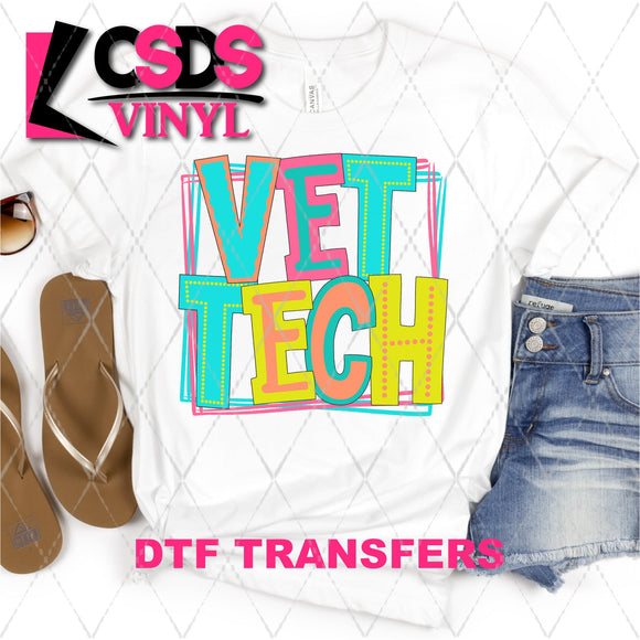 DTF Transfer - DTF002220 Moodle Word Vet Tech