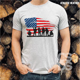 DTF Transfer - DTF002239 Black Military with American Flag