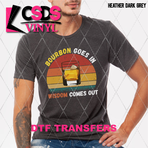 DTF Transfer - DTF002261 Bourbon Goes In Wisdom Comes Out