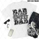 DTF Transfer - DTF002278 Wrestling Dad Grey Army Lightning Bolt Stacked Word Art