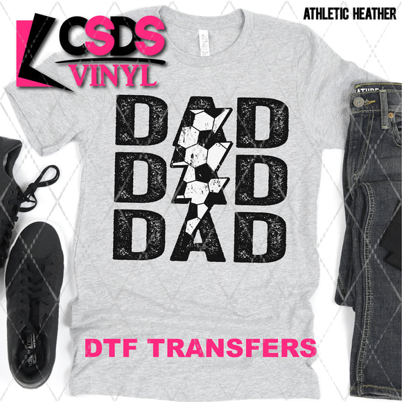 DTF Transfer - DTF002281 Soccer Dad Lightning Bolt Stacked Word Art