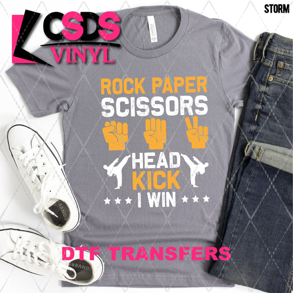 DTF Transfer - DTF002288 Rock Paper Scissors Head Kick