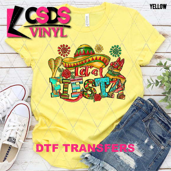 DTF Transfer - DTF002296 Let's Fiesta