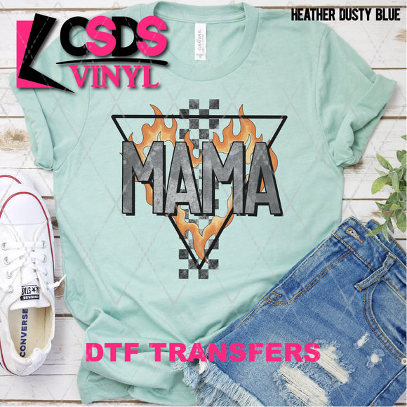 DTF Transfer - DTF002334 Mama Checkers with Flames