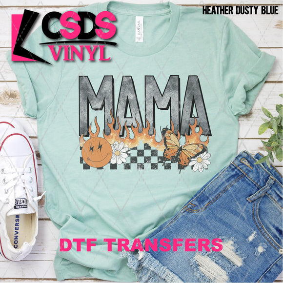 DTF Transfer - DTF002335 Mama Smile and Butterfly Flames