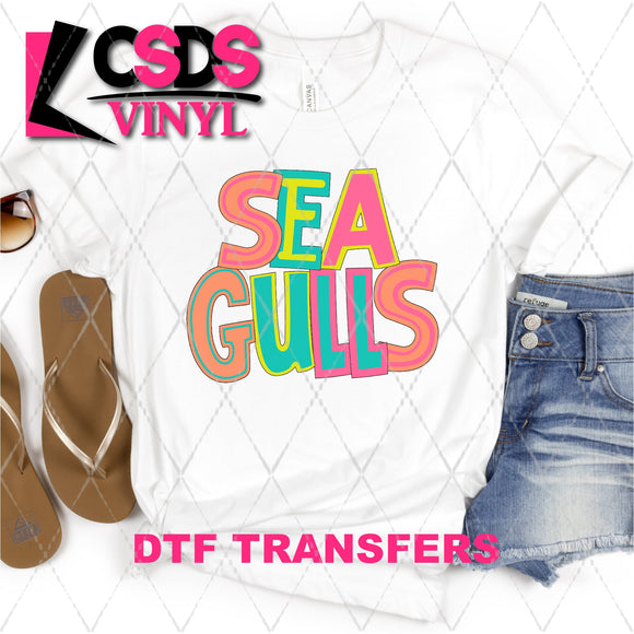 DTF Transfer - DTF002348 Moodle Word Seagulls