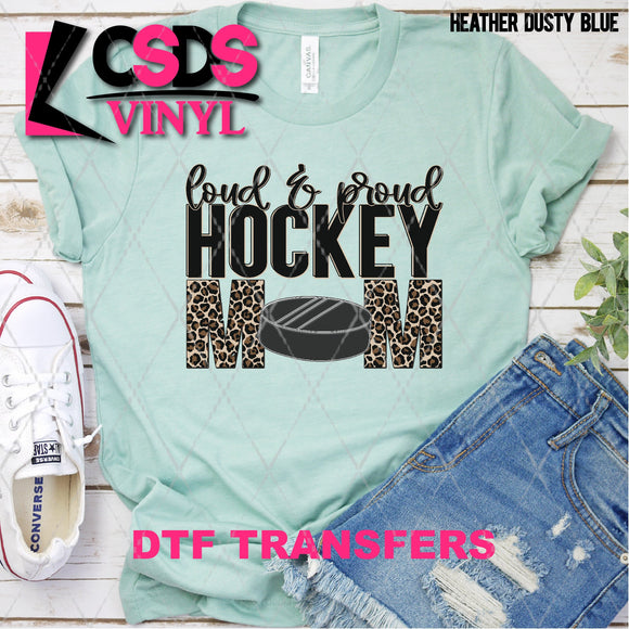 DTF Transfer - DTF002397 Loud & Proud Hockey Mom Leopard