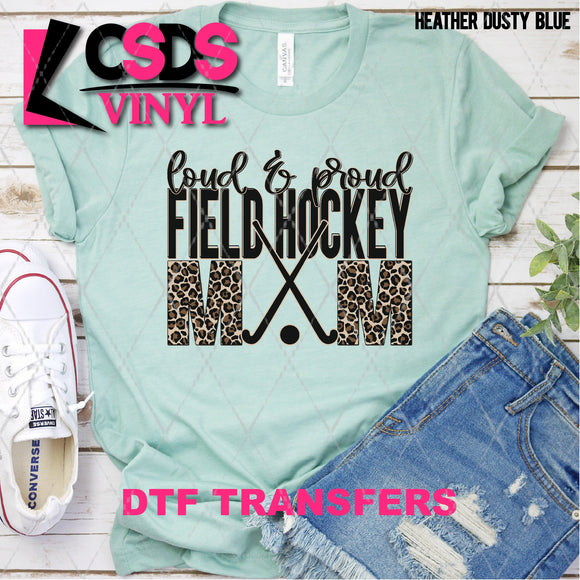 DTF Transfer - DTF002398 Loud & Proud Field Hockey Mom Leopard