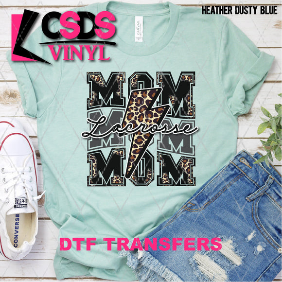 DTF Transfer - DTF002442 Lacrosse Mom Stacked Word Art Leopard