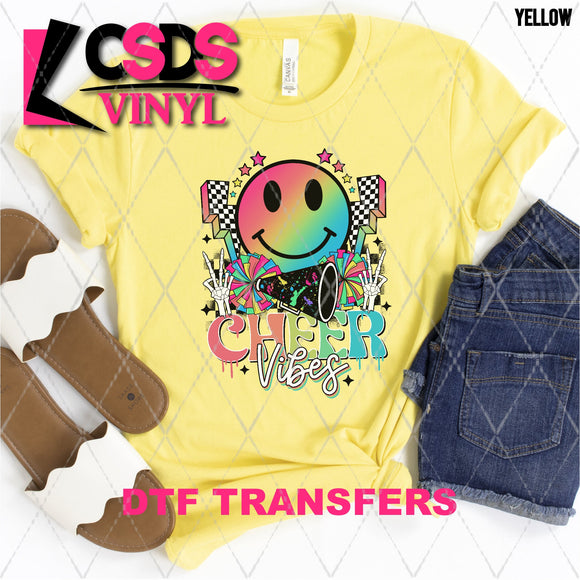DTF Transfer - DTF002458 Cheer Vibes Rainbow Smile