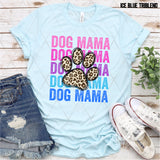 DTF Transfer - DTF002466 Dog Mama Pink to Blue Stacked Word Art