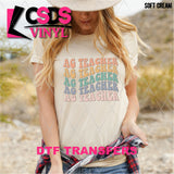 DTF Transfer - DTF002476 AG Teacher Wavy Stacked Word Art