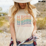 DTF Transfer - DTF002476 AG Teacher Wavy Stacked Word Art