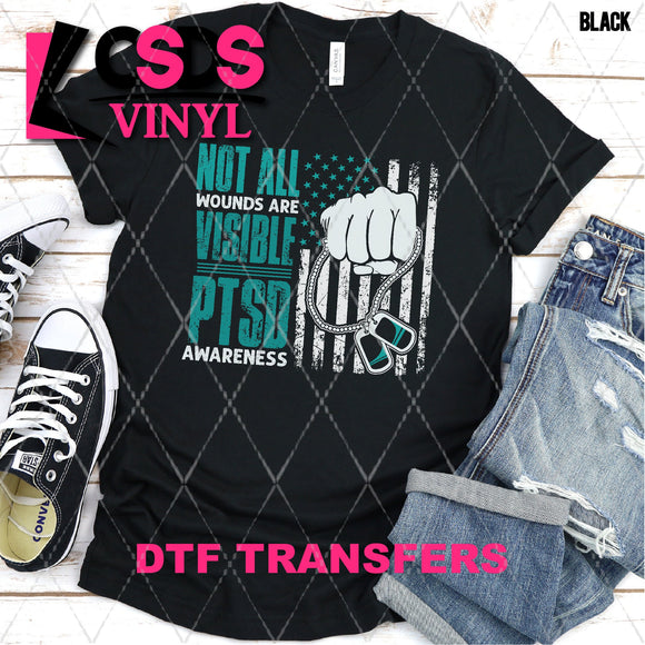 DTF Transfer - DTF002480 Not All Wounds are Visible PTSD Awareness