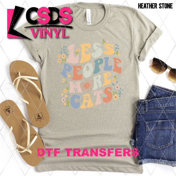 DTF Transfer - DTF002485 Retro Floral Less People More Cats