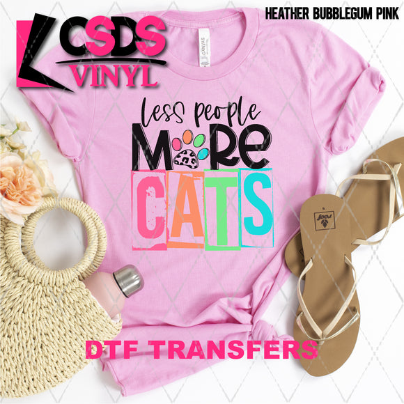 DTF Transfer - DTF002486 Less People More Cats Paw Print