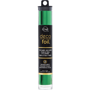 iCraft Deco Foil 5 Sheet Tube - Green