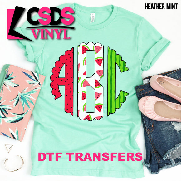 DTF Transfer - DTFCUSTOM64 Custom Monogram Watermelon