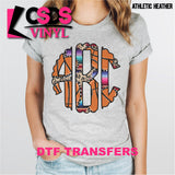 DTF Transfer - DTFCUSTOM20 Custom Monogram Basketball Leopard Serape