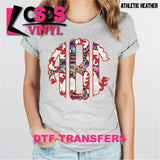 DTF Transfer - DTFCUSTOM19 Custom Monogram Baseball Leopard Serape