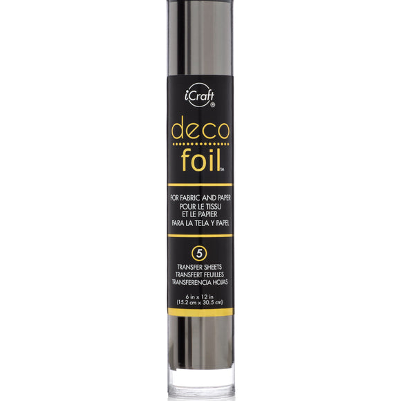 iCraft Deco Foil 5 Sheet Tube - Pewter