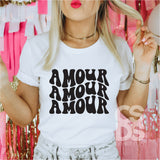 PUFF Screen Print Transfer -  Amore Amore Amore - Black