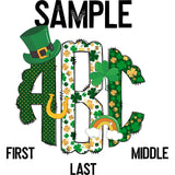 DTF Transfer - DTFCUSTOM49 Custom Monogram St. Patrick's Day