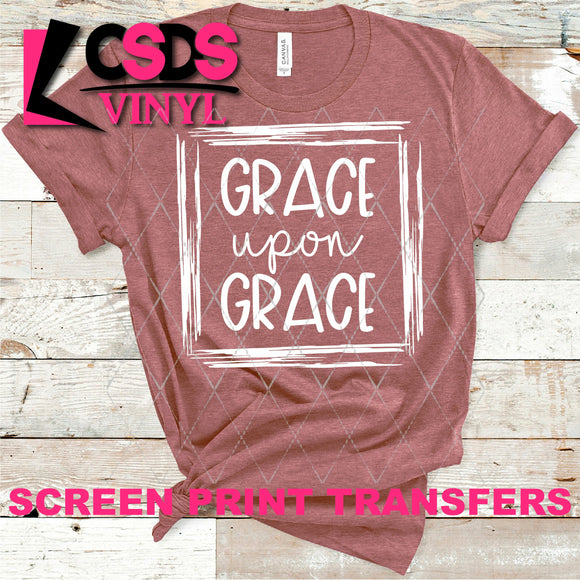 Screen Print Transfer - Grace Upon Grace - White