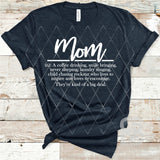 Screen Print Transfer - Mom Definition - White