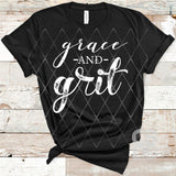 Screen Print Transfer - Grace and Grit - White
