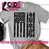 Screen Print Transfer - SCR0264 In God We Trust - Black