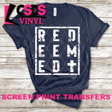 Screen Print Transfer - SCR0276 Redeemed + - White