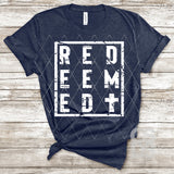 Screen Print Transfer - SCR0276 Redeemed + - White
