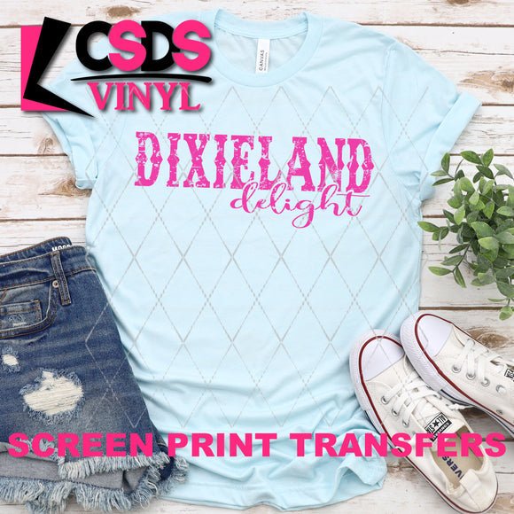 Screen Print Transfer - Dixieland Delight - Bright Pink