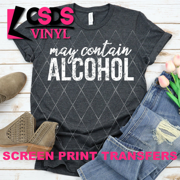 Screen Print Transfer - May Contain Alcohol - White