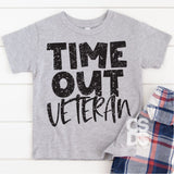 Screen Print Transfer - Time Out Veteran YOUTH - Black DISCONTINUED