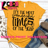 Screen Print Transfer - It's the Most Wonderful Time of the Year - Black